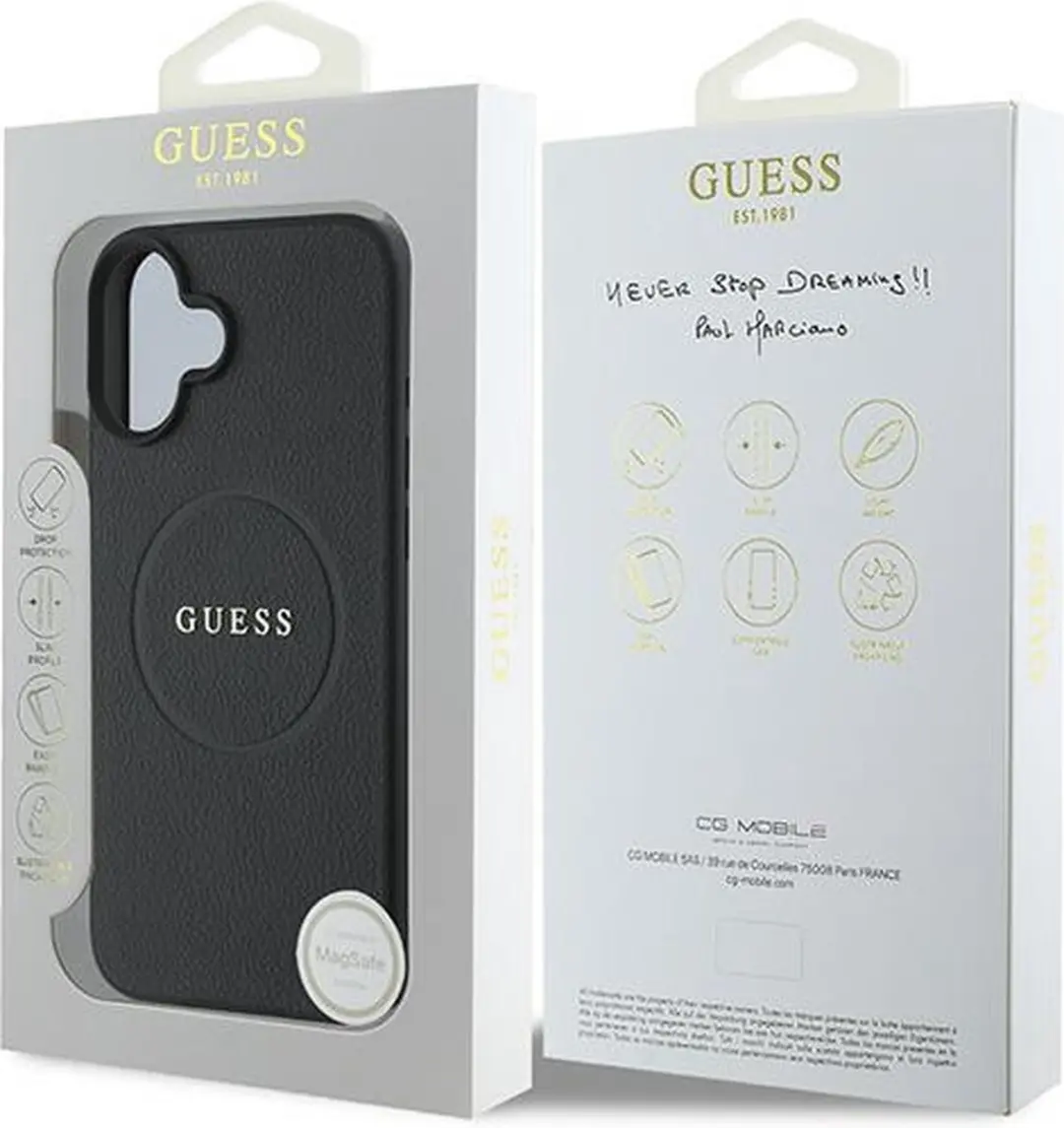 Guess GUHMP16MPGHSMMK Hoesje iPhone 16 Plus - Zwart