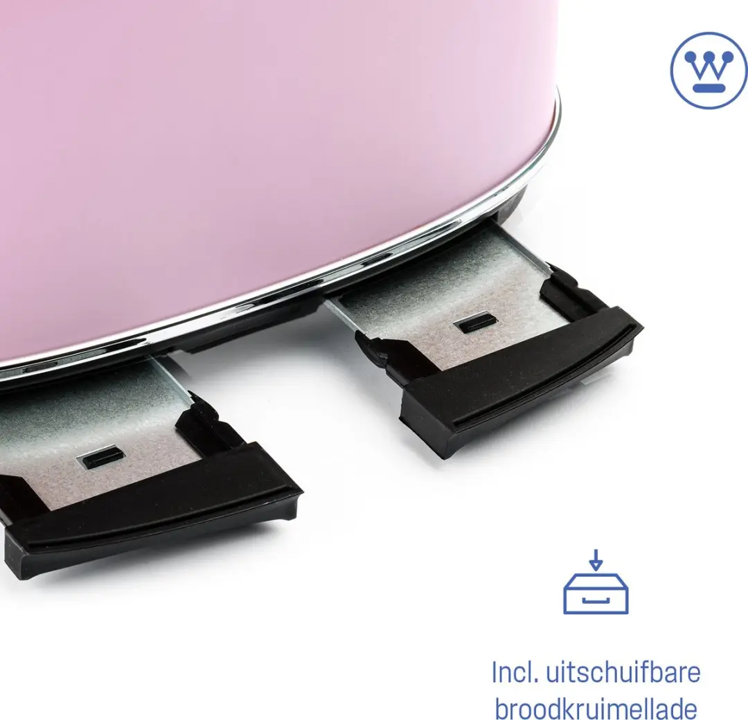 Westinghouse WKTTB809PK Broodrooster 4 Sneden 1750W Roze