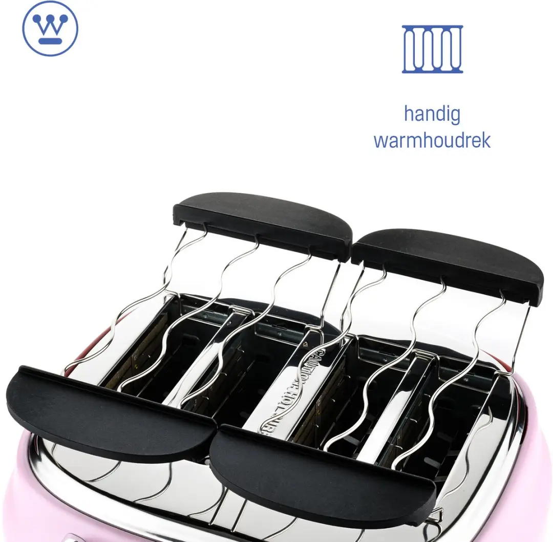 Westinghouse WKTTB809PK Broodrooster 4 Sneden 1750W Roze