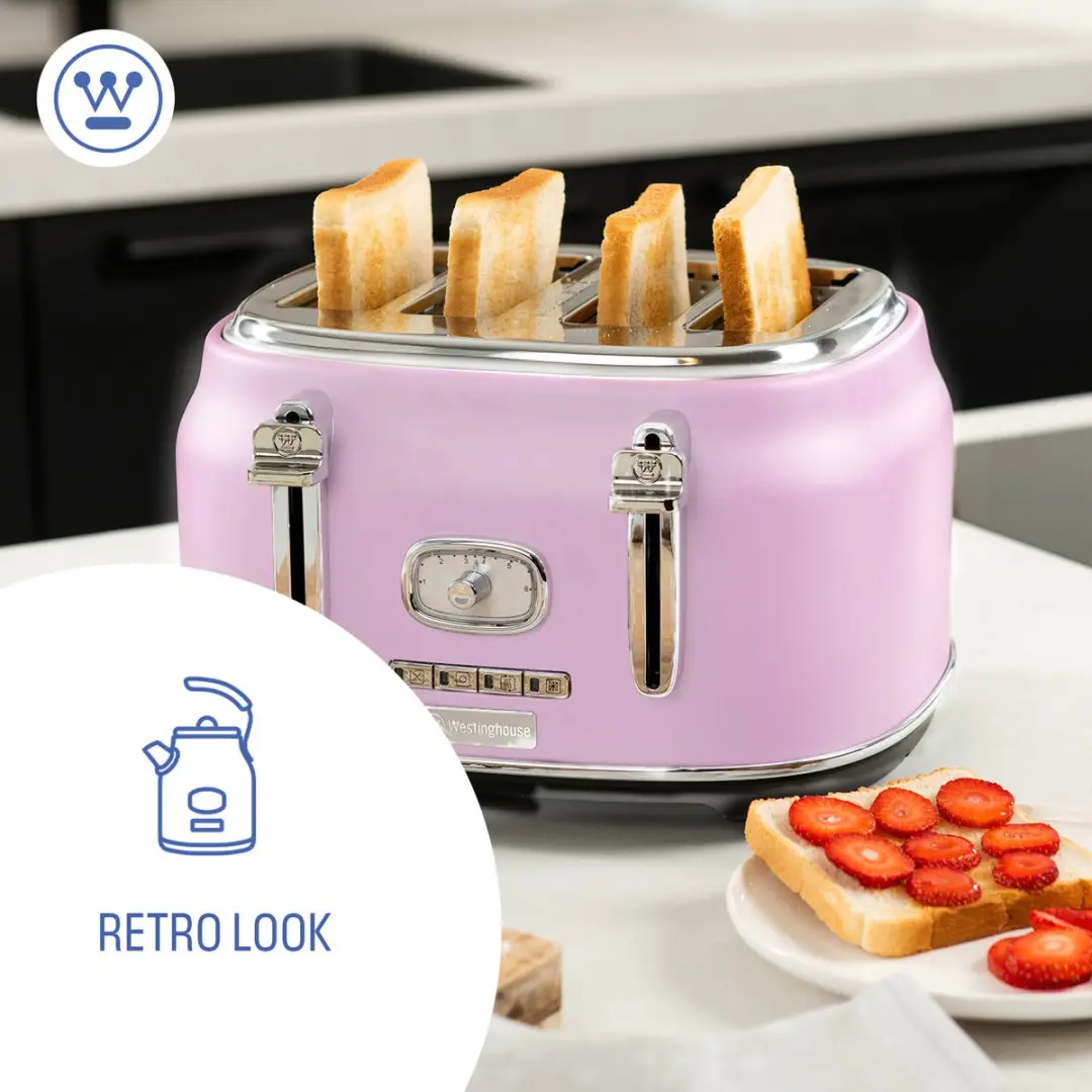 Westinghouse WKTTB809PK Broodrooster 4 Sneden 1750W Roze