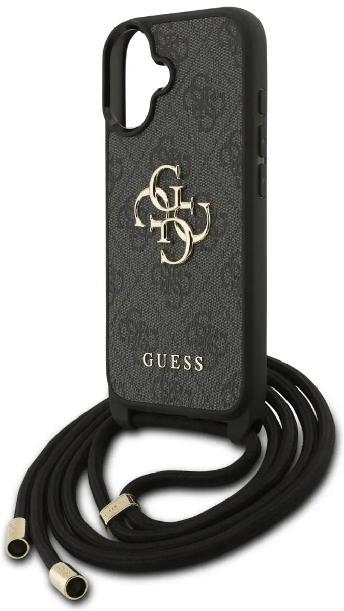 GUESS Back Cover iPhone 17 - Zwart - Crossbody 4G - MPN 3666339526733