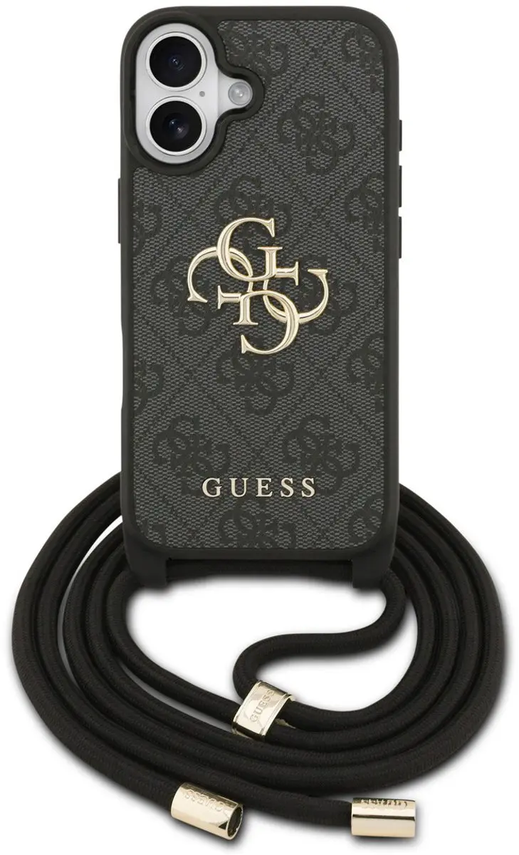 GUESS Back Cover iPhone 17 - Zwart - Crossbody 4G - MPN 3666339526733