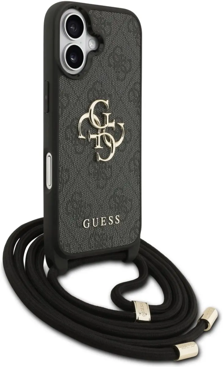 GUESS Back Cover iPhone 17 - Zwart - Crossbody 4G - MPN 3666339526733