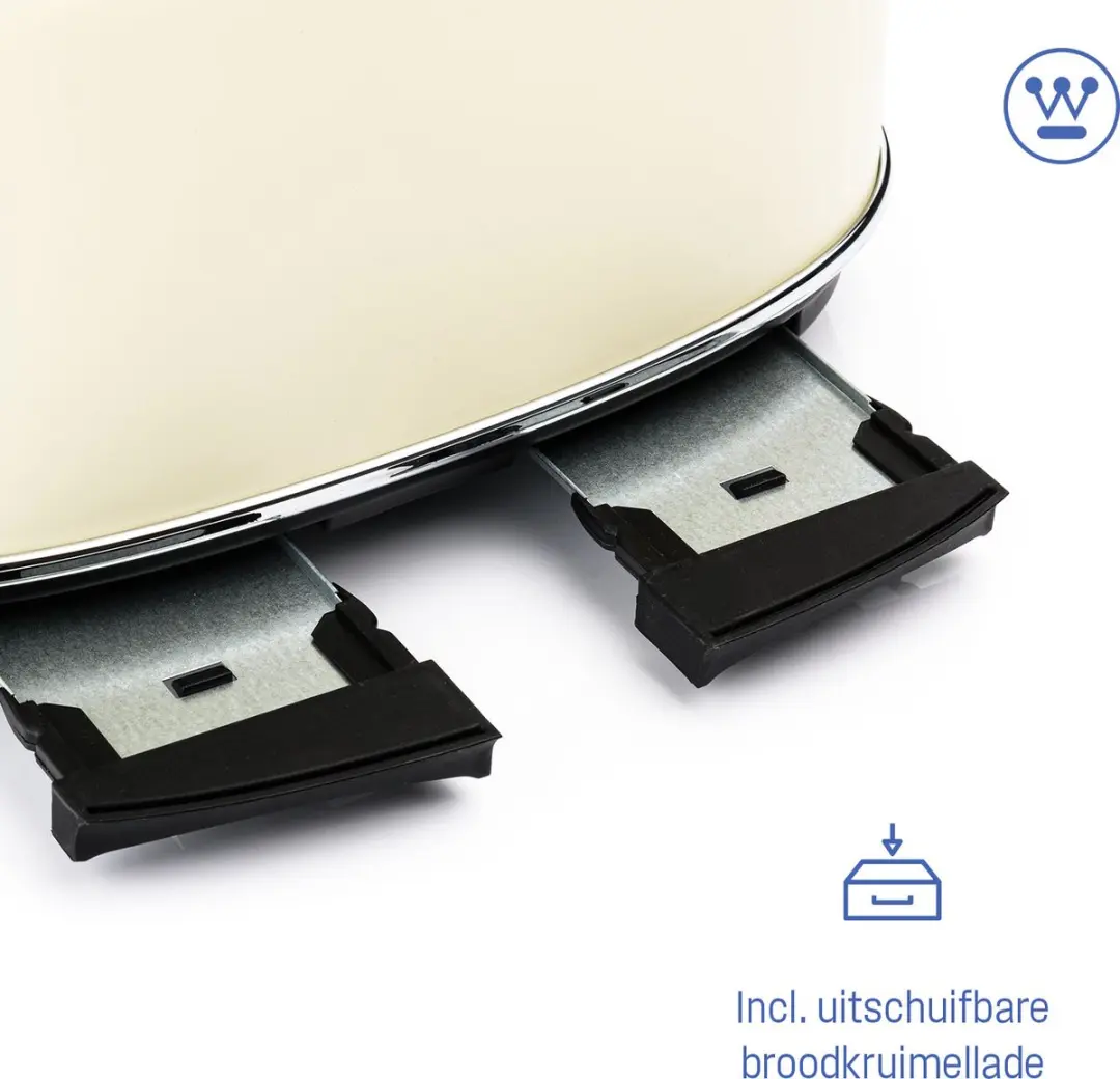 Westinghouse WKTTB809WH Broodrooster 4 Sneden 1750W - Beige