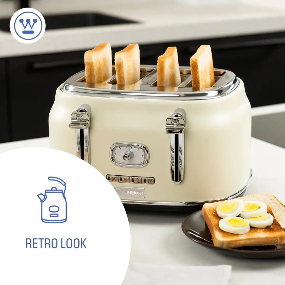 Westinghouse WKTTB809WH Broodrooster 4 Sneden 1750W - Beige