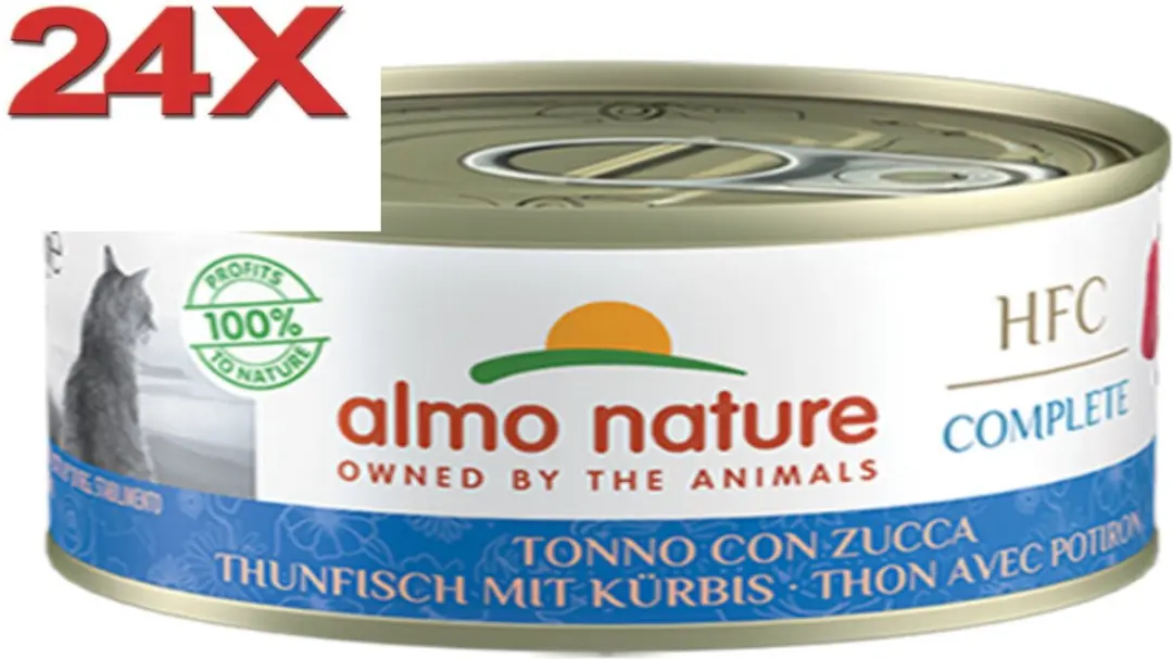 Almo Nature HFC Kattenvoer Graanvrij Tonijn & Pompoen 24x70g