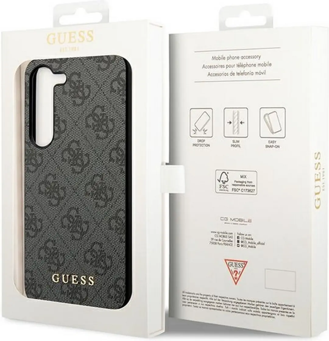 Guess GUHCS24MG4GFGR Back Case - Samsung Galaxy S24 Plus - Grijs - afbeelding 6 van 6