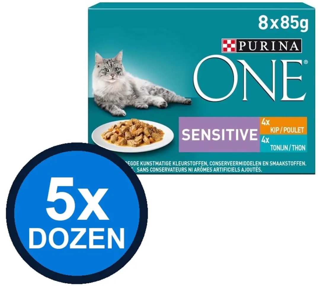 Purina ONE Sensitive Kattenvoer Natvoer 680g