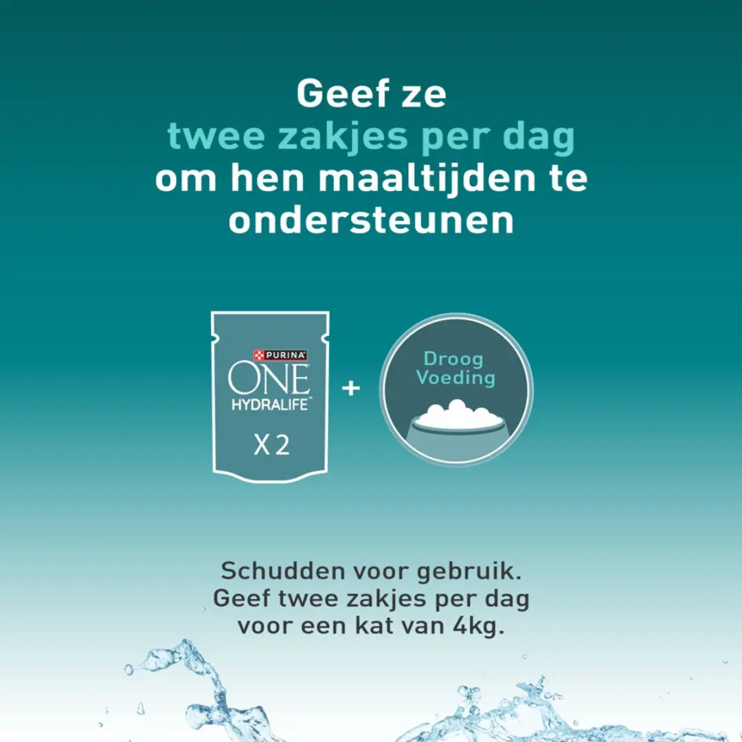 Purina ONE Hydralife Nat Kattenvoer Zalm - 6x50g
