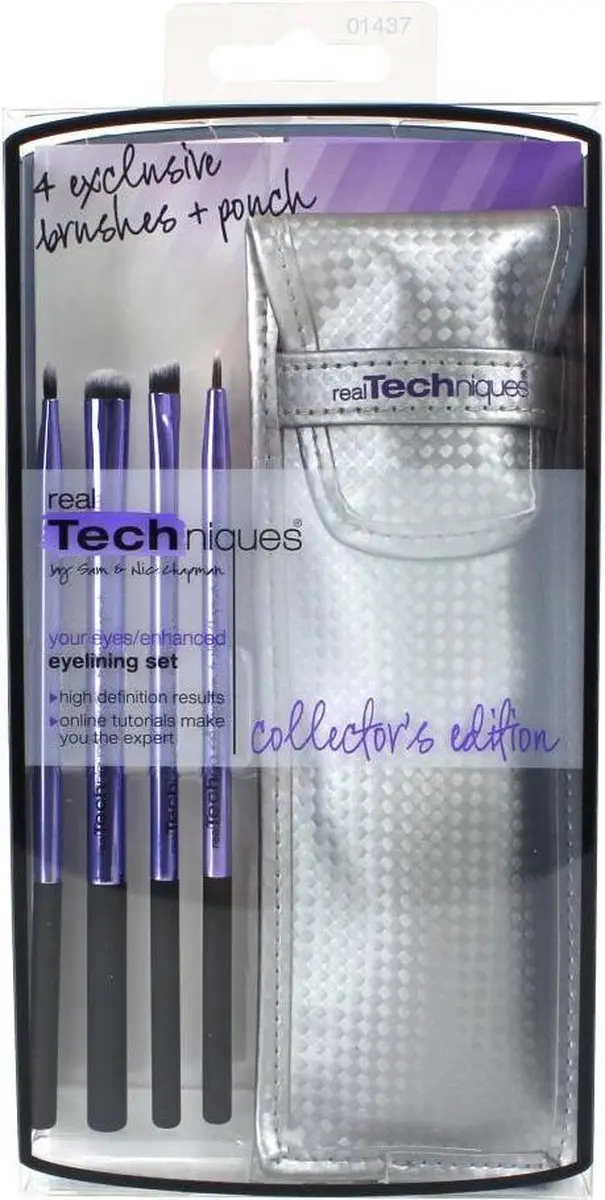 Real Techniques Collector's Edition Eyelining Set - 4 Kwasten - Paars