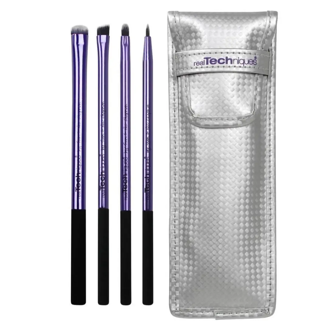 Real Techniques Collector's Edition Eyelining Set - 4 Kwasten - Paars