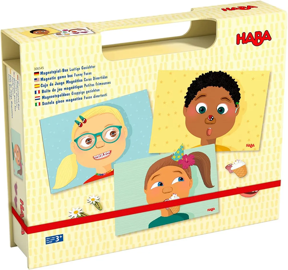 Haba Magneetspeldoos Grappige Gezichten 10-delig - Multikleur