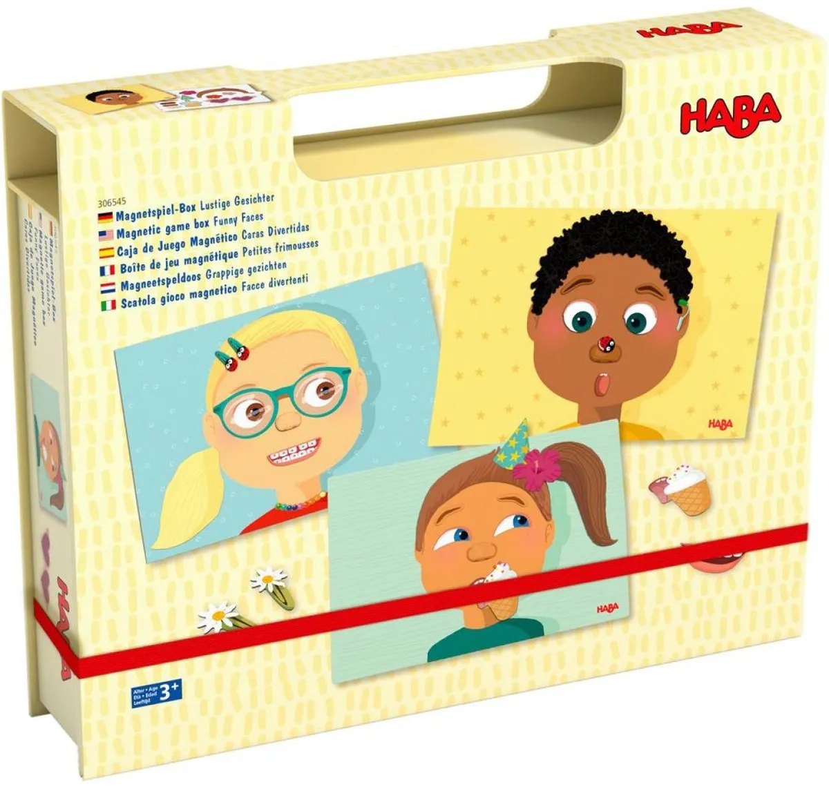 Haba Magneetspeldoos Grappige Gezichten 10-delig - Multikleur
