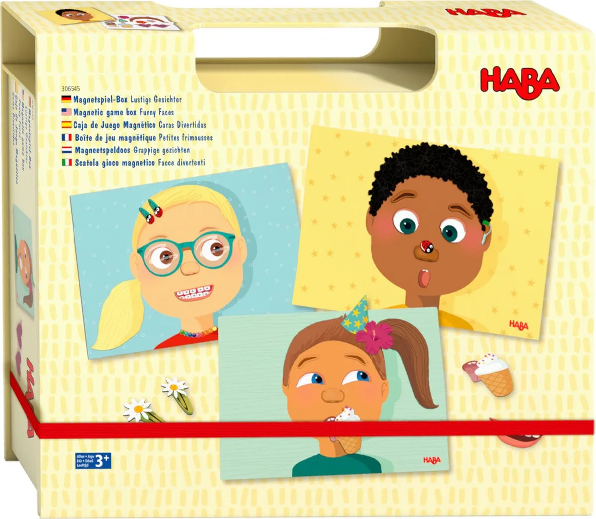 Haba Magneetspeldoos Grappige Gezichten 10-delig