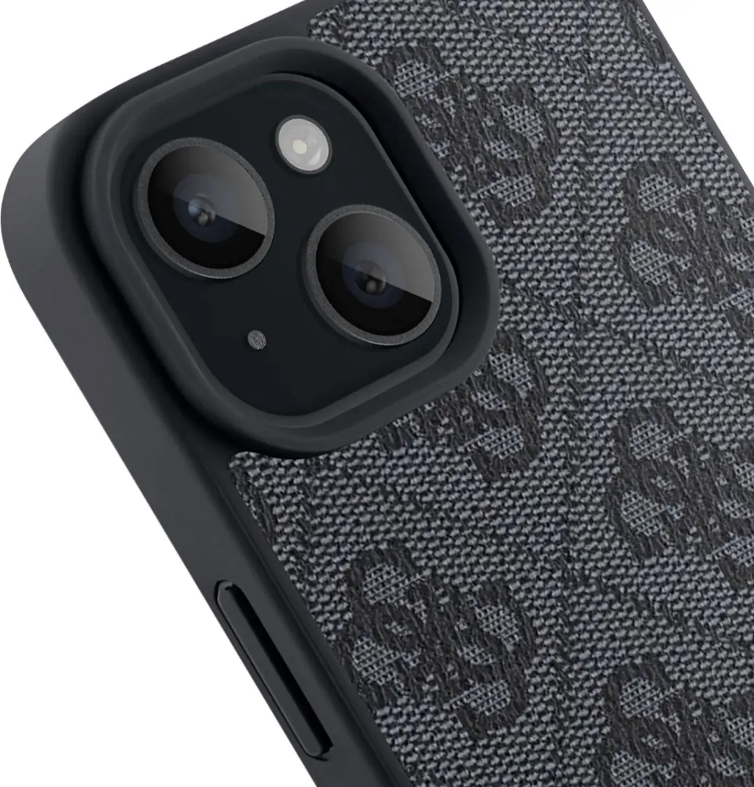 GUESS 4G Triangle Logo Hoesje - iPhone 15 Plus - Grijs