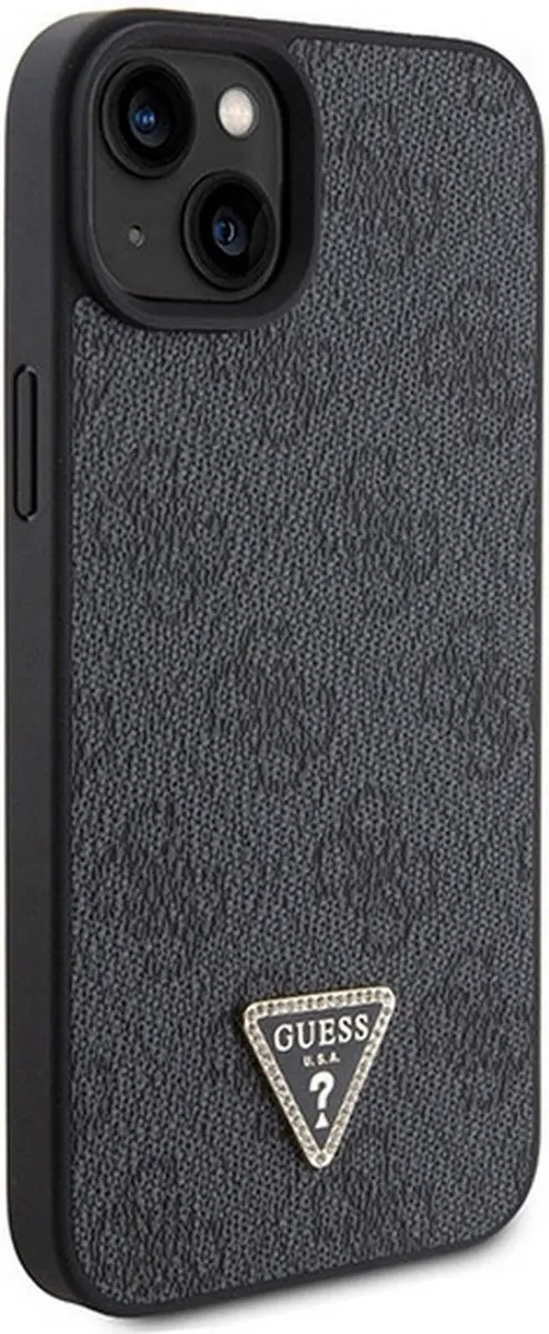 GUESS 4G Triangle Logo Hoesje - iPhone 15 Plus - Grijs
