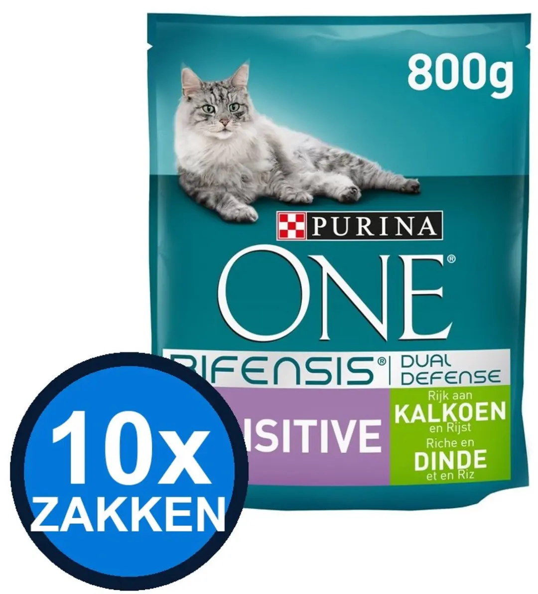 Purina One Adult Sensitive Kalkoen Kattenvoer Droogvoer