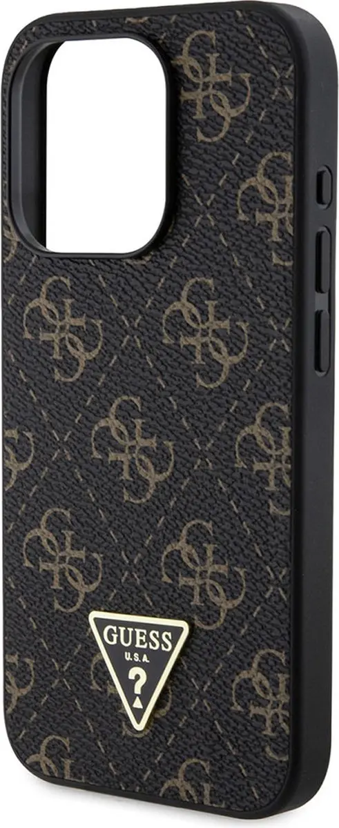 GUESS Hoesje iPhone 16 Pro Patroon 4G - Zwart