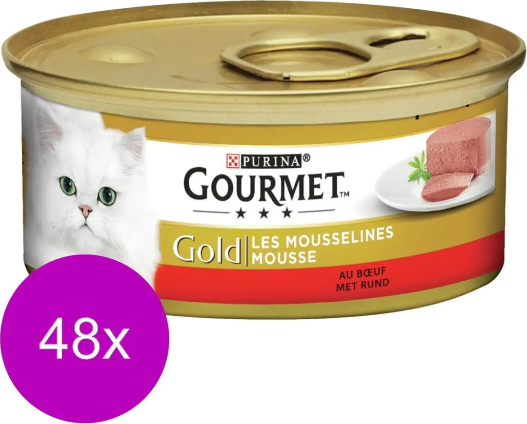 Gourmet Gold Mousse Rund 85g - 48 Stuks