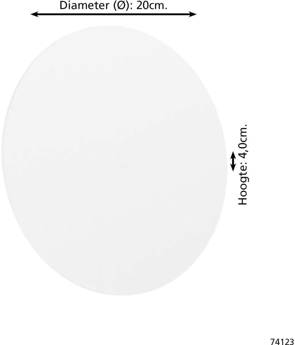 Eglo Porciano Wandlamp - Oplaadbaar 60u Ø20cm Wit - afbeelding 6 van 6