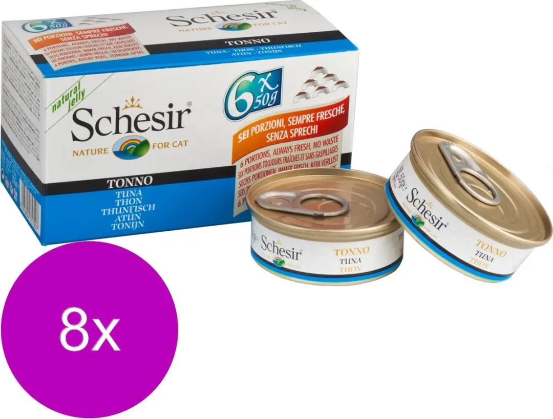 Schesir Kat Blik Gelei Tonijn 48 Stuks