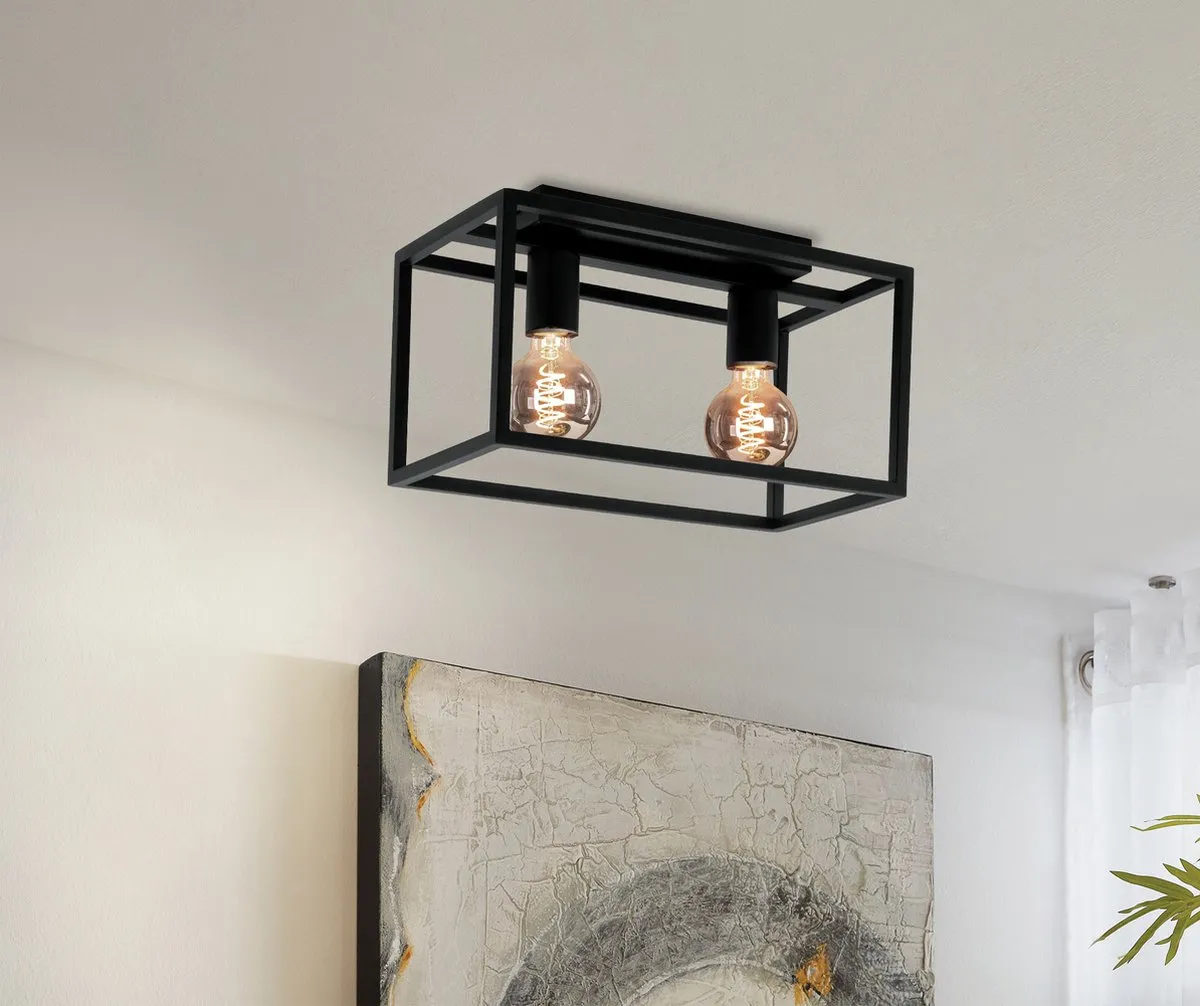 Eglo Eldrick Plafondlamp E27 40cm - Zwart