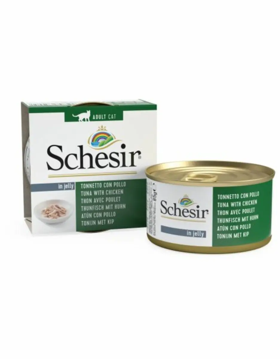 Schesir Kattenvoer Tonijn & Kip in Gelei - 12x85g