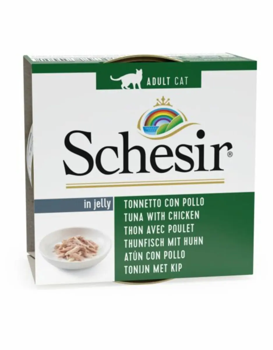 Schesir Kattenvoer Tonijn & Kip in Gelei - 12x85g