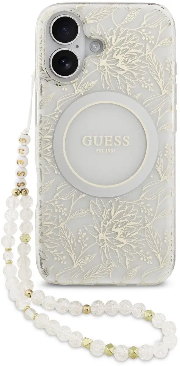 GUESS IML Flowers Allover iPhone 17 Hoesje