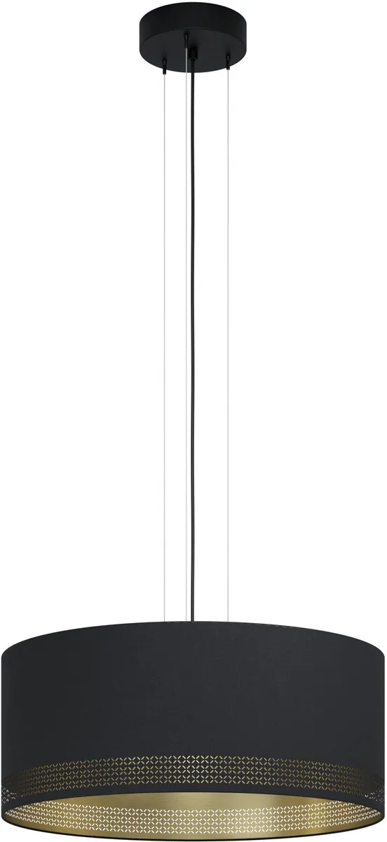 Eglo Esteperra Hanglamp E27 Ø53cm - 3 Lichtpunten - Zwart/Goud