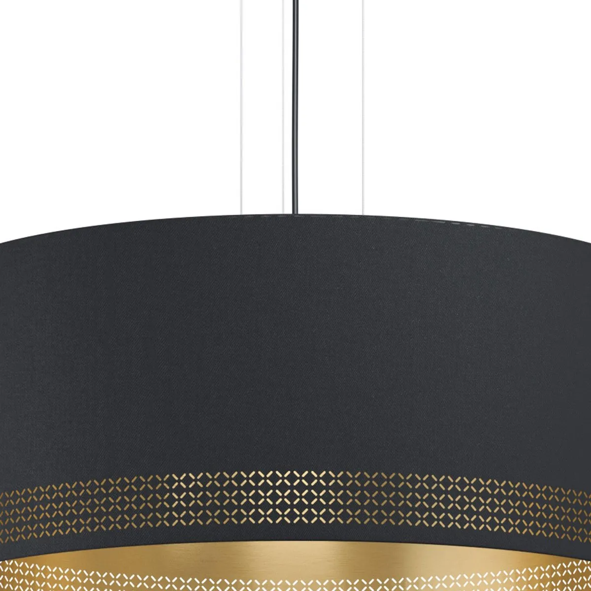 Eglo Esteperra Hanglamp E27 Ø53cm - 3 Lichtpunten - Zwart/Goud