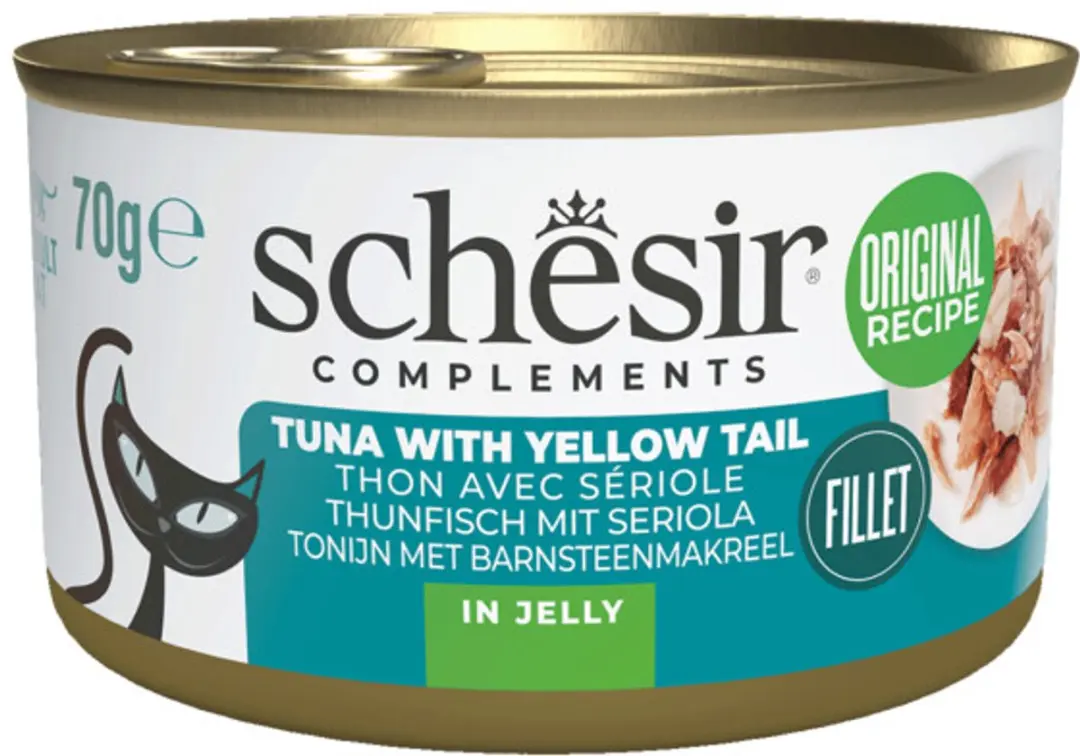 Schesir Complementary Kattenvoer Tonijn & Yellow Tail in Gelei