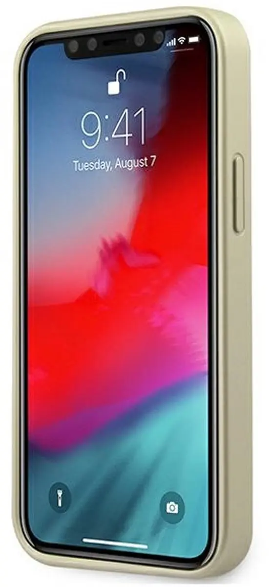 GUESS Iridescent iPhone 12 mini Hoesje - Goud