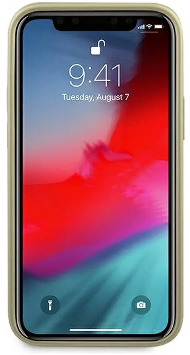 GUESS Iridescent iPhone 12 mini Hoesje - Goud