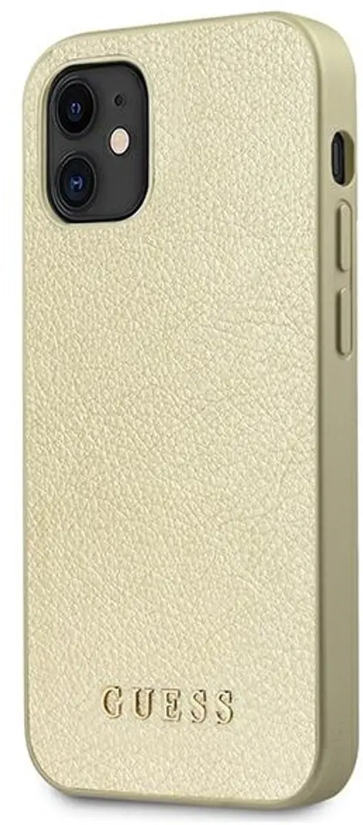 GUESS Iridescent iPhone 12 mini Hoesje - Goud