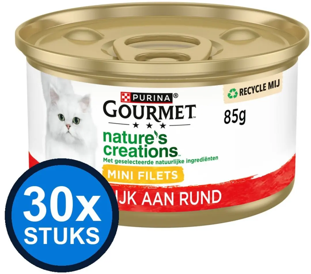 Gourmet Nature's Creations Mini Filets Rund Kattenvoer Natvoer 85g