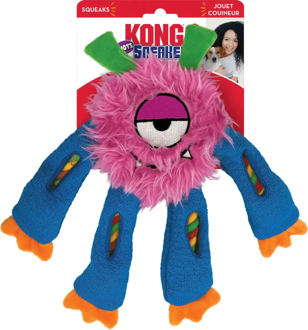 KONG Sneakerz Knots Hondenspeelgoed Medium - Blauw - afbeelding 4 van 6