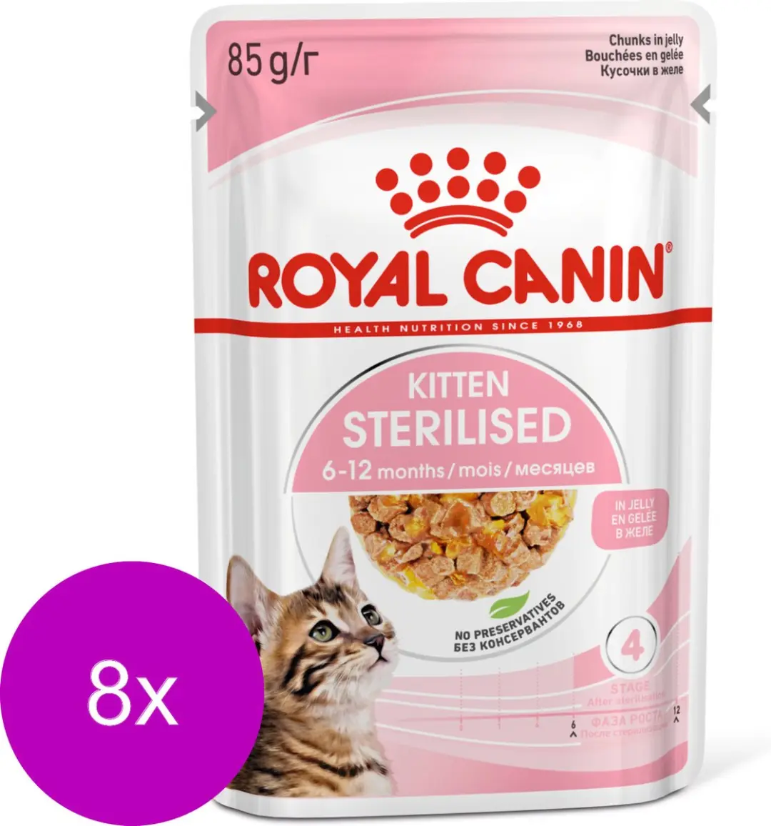 Royal Canin Kitten Sterilised Jelly - 8x12x85g