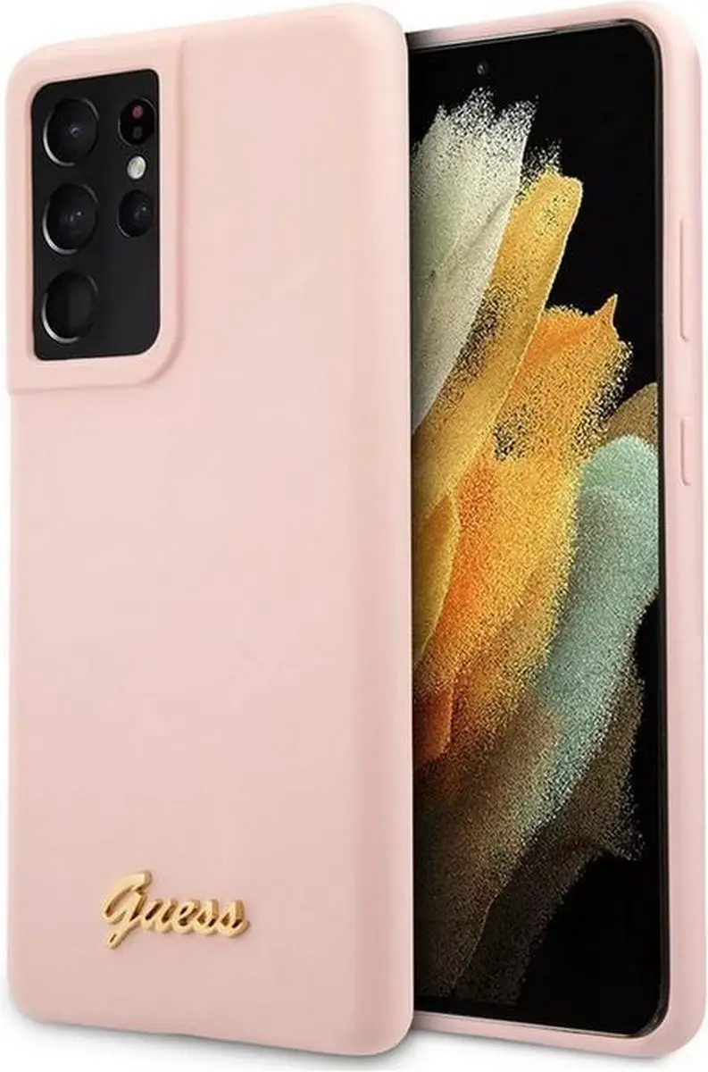 GUESS Silicone Back Cover Roze
