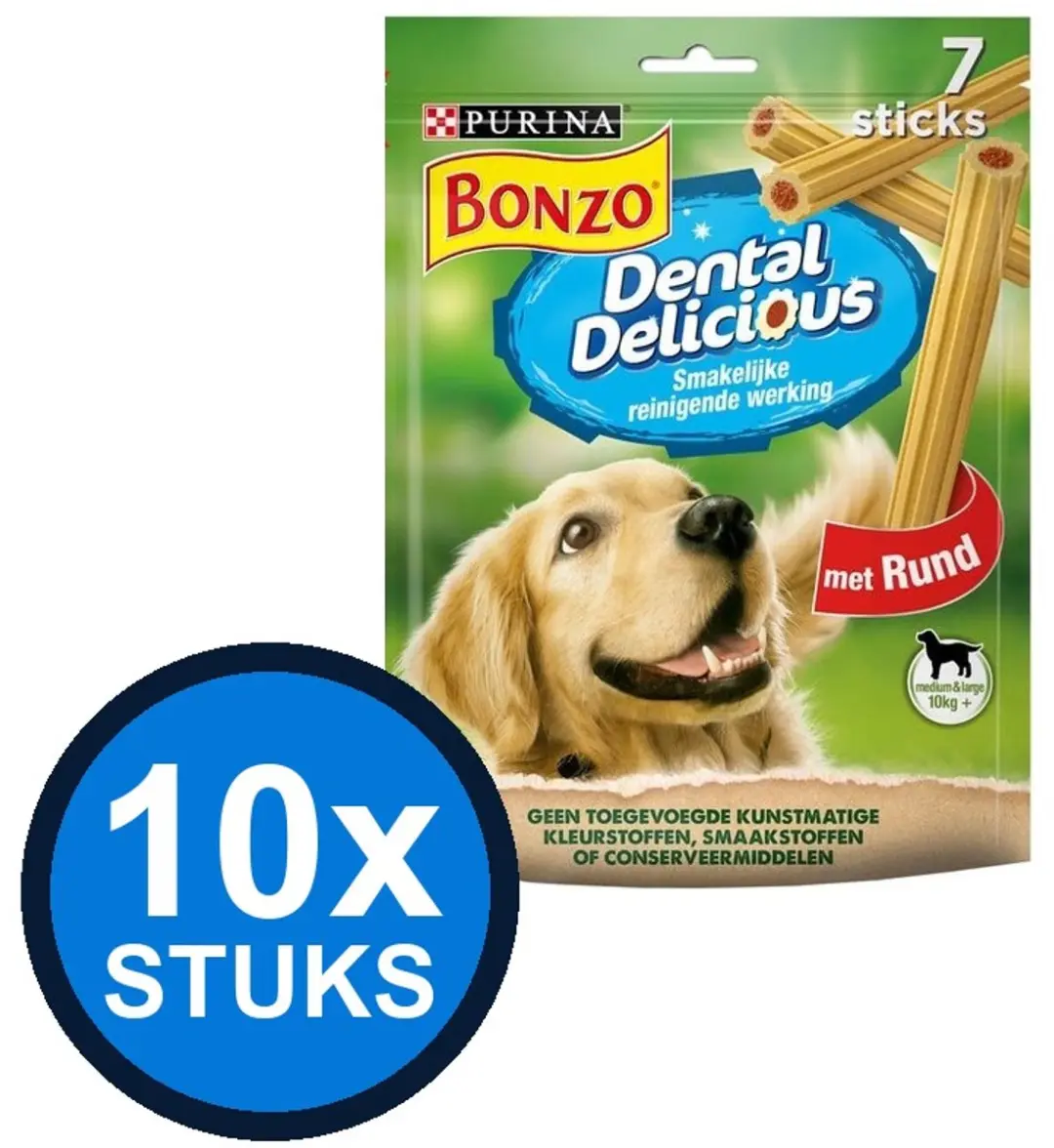 Bonzo Dental Delicious Beef Honden Snacks 200g
