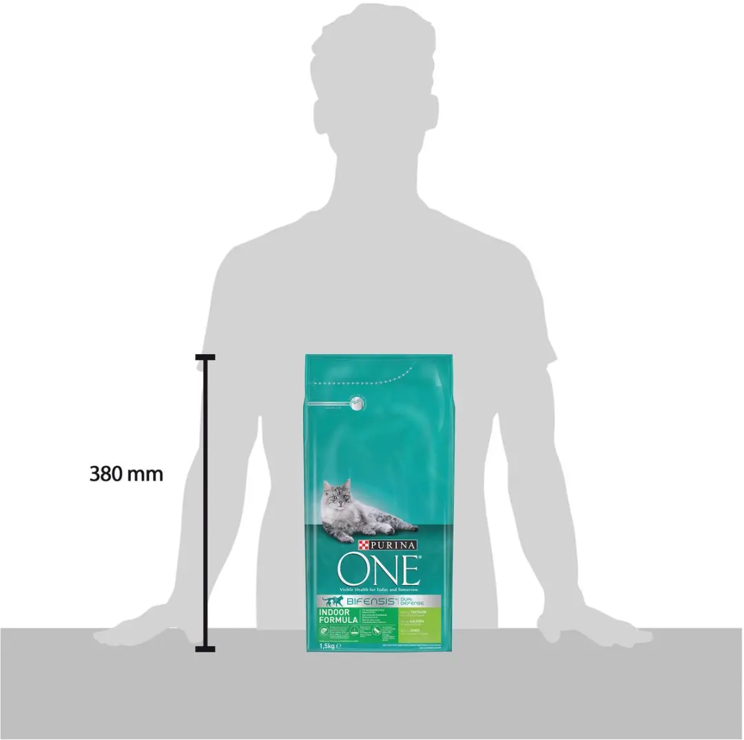 Purina ONE Indoor Kalkoen Volkoren Granen Brokjes 1,5 kg