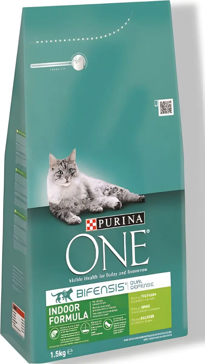 Purina ONE Indoor Kalkoen Volkoren Granen Brokjes 1,5 kg