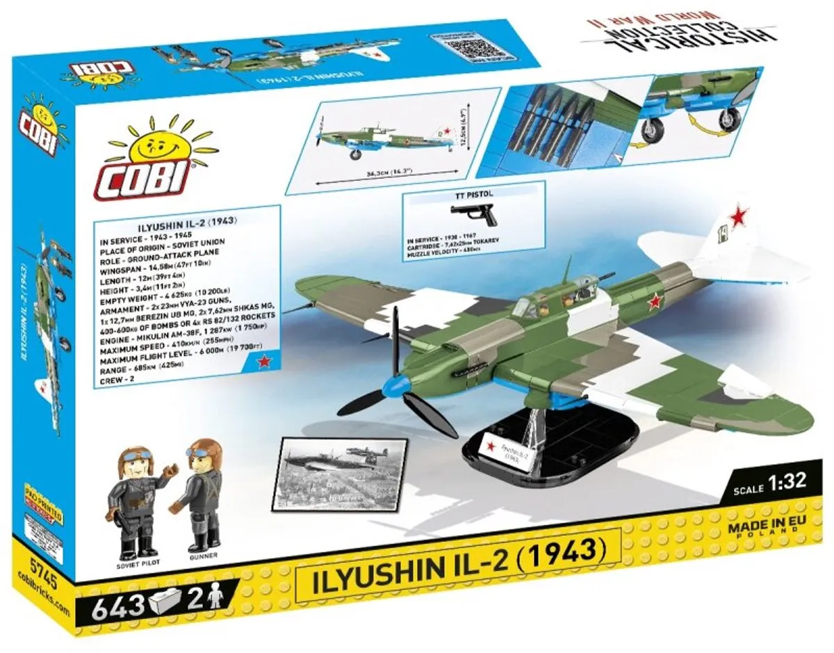 Cobi Iljoesjin IL-2 1943 - 643 Onderdelen - Meerkleurig