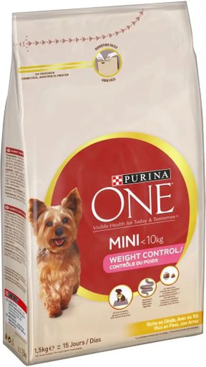 Purina ONE Mini Kalkoen & Rijst Hondenvoer 1,5kg