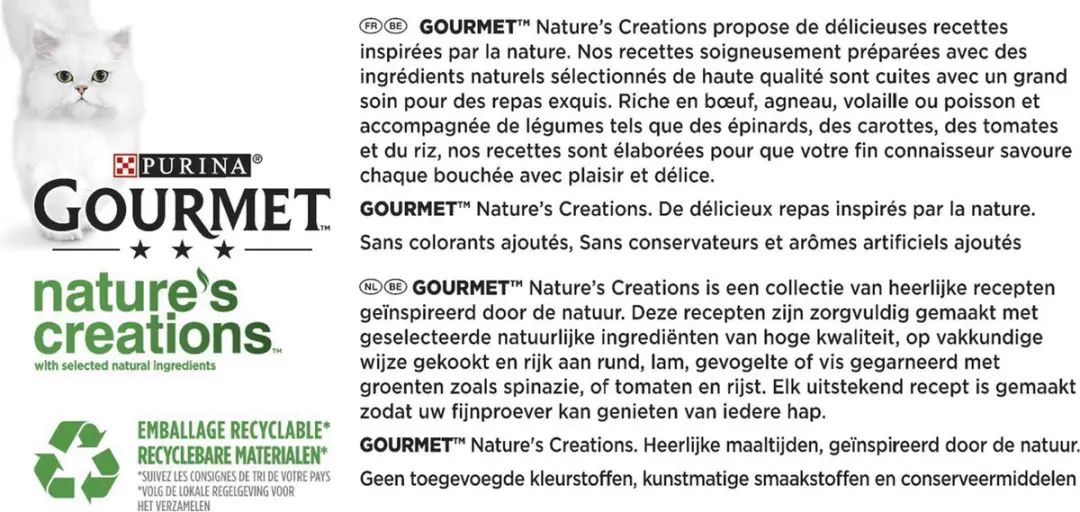 Gourmet Nature's Creations Natvoer Zeevis - 48 Stuks