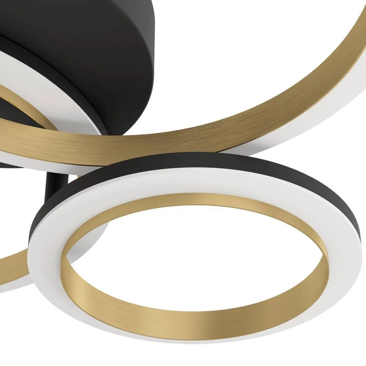 Eglo Calliera Plafondlamp LED 49cm - Zwart/Goud/Wit