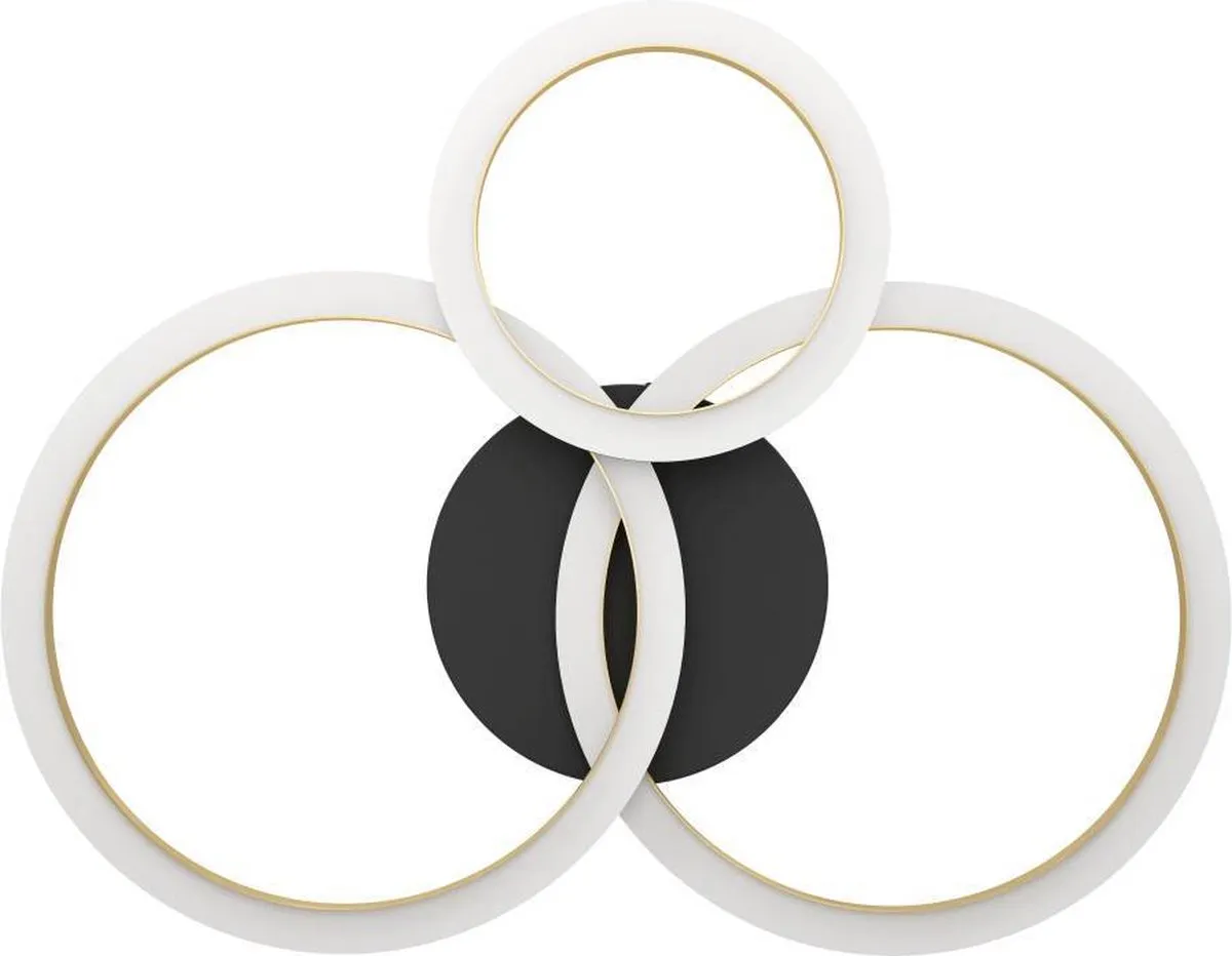 Eglo Calliera Plafondlamp LED 49cm - Zwart/Goud/Wit