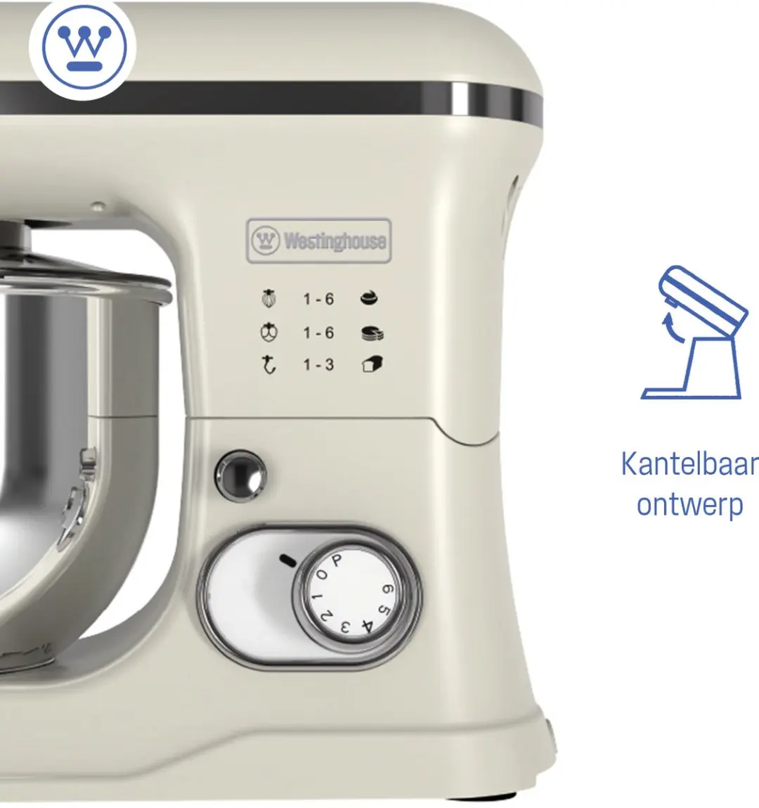 Westinghouse Retro Standmixer 1200W - 5L Beige
