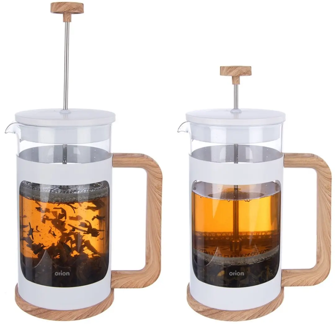 Orion Whiteline Glazen Koffie- en Thee Zaparzacz 650ml - Tweekleurig