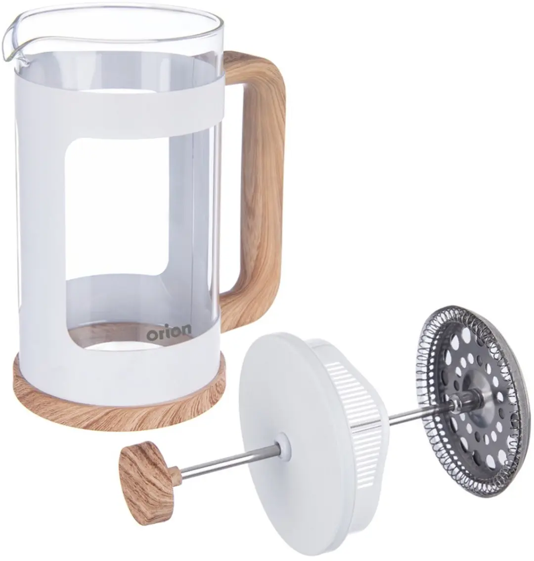 Orion Whiteline Glazen Koffie- en Thee Zaparzacz 650ml - Tweekleurig